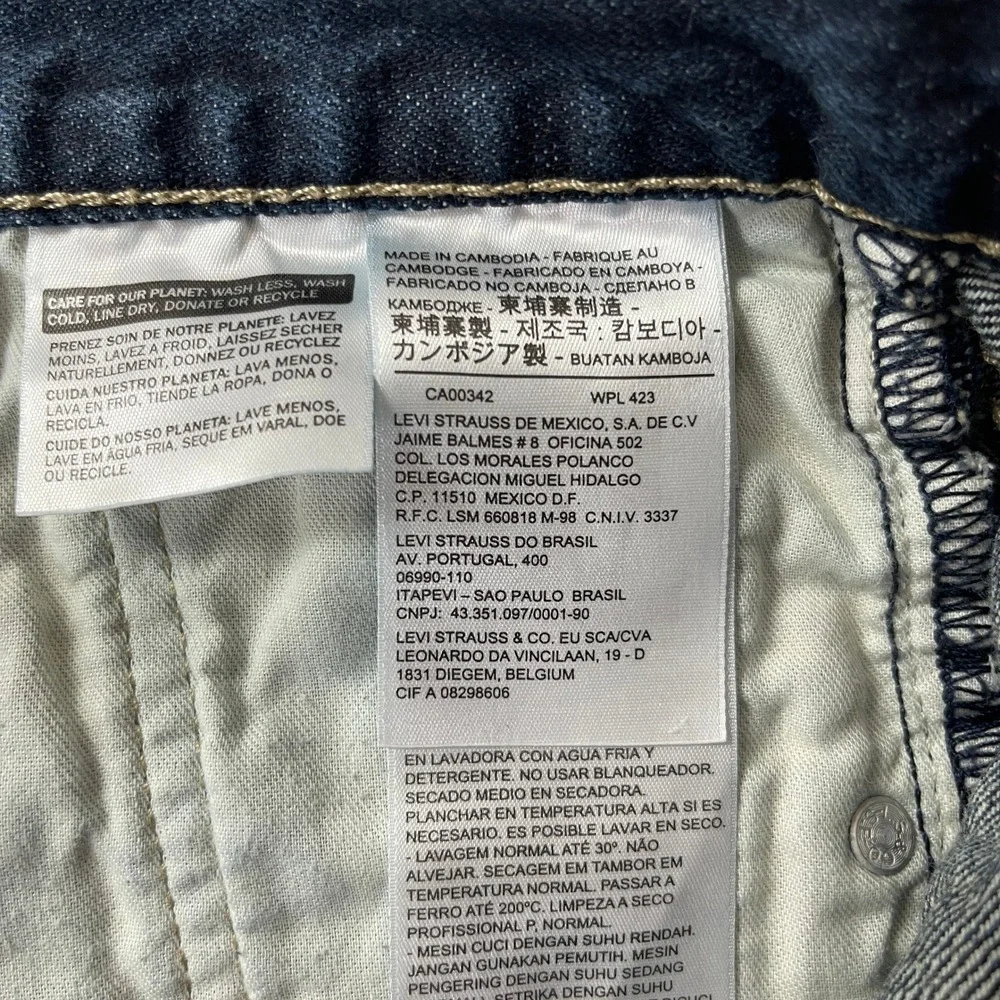 Levis Jeans Mens 29x30 Blue 527 Slim Bootcut Denim Cowboy Rodeo Grunge Y2K